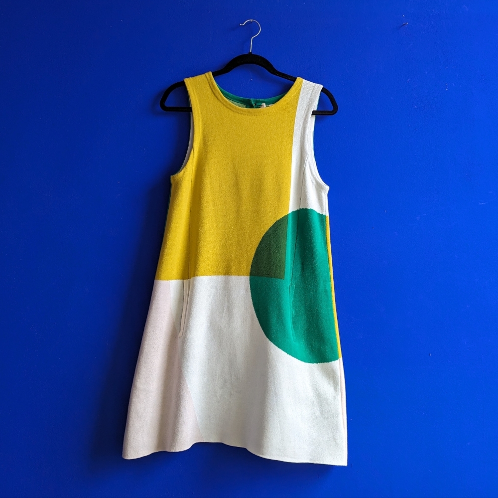 Anthropologie Knit Geometric Print Shift Dress